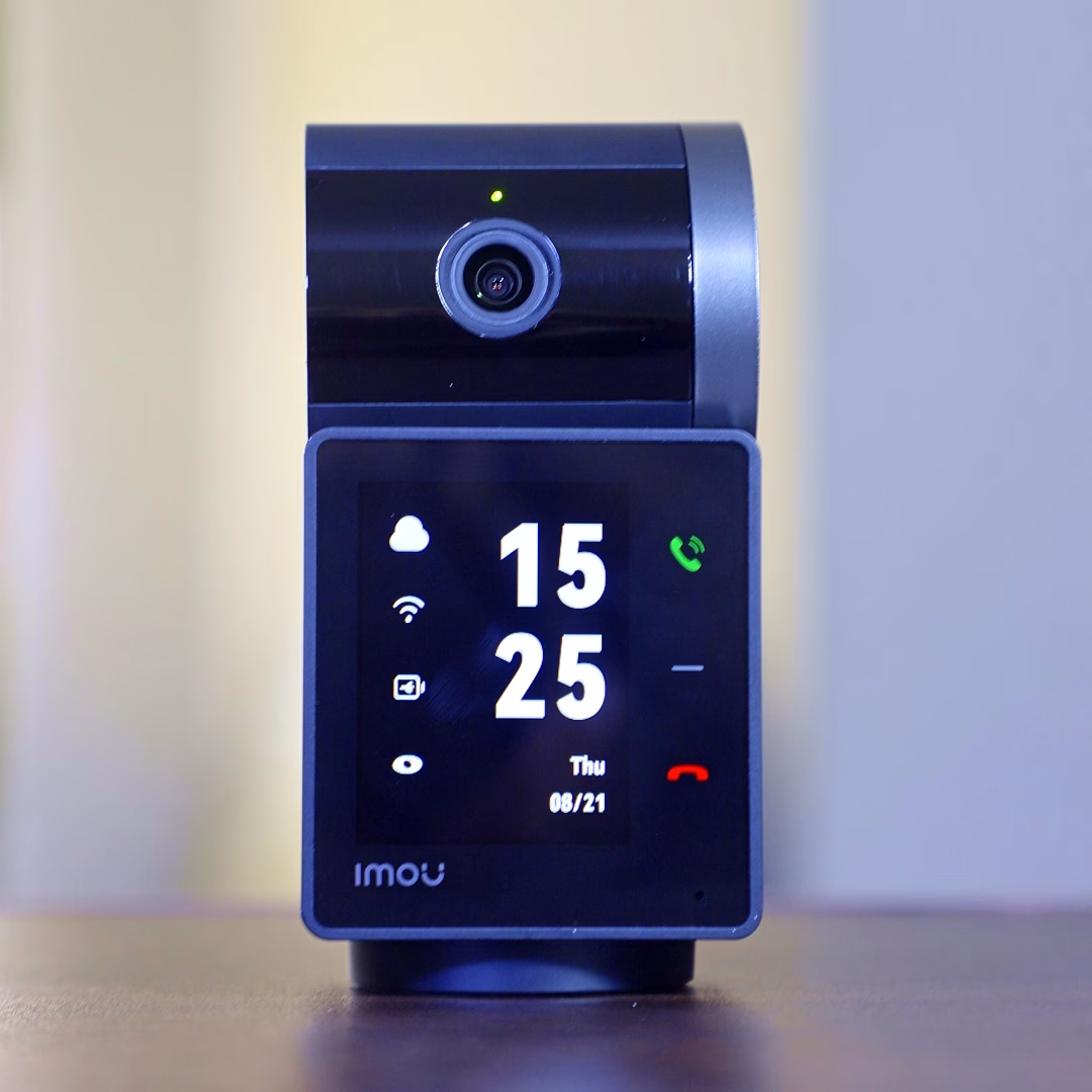 IMOU Rex VT video intercom on Imou Life app showing two-way talk