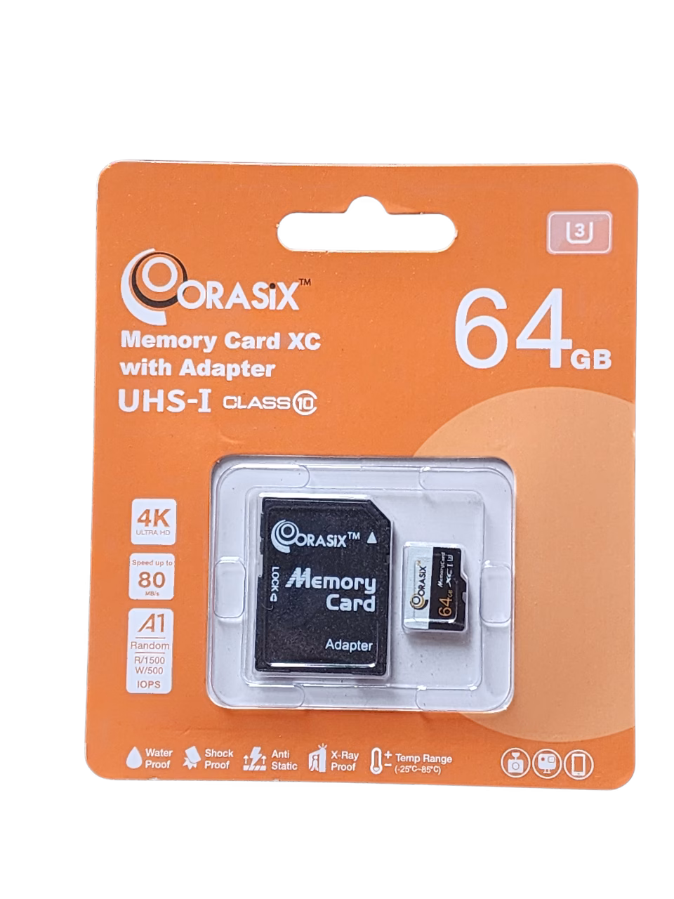 ORASiX 64GB microSDXC UHS-I Class 10 A1 with SD adapter — Bangladesh