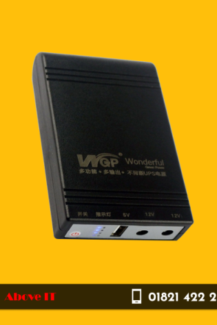 Buy WGP Mini UPS 10400mAh in Bangladesh. High-capacity backup power solution for WiFi routers, IP CC cameras, and ONU devices. Ensures uninterrupted internet and surveillance during power cuts with automatic switchover, stable output, and extended battery backup. Ideal for home and business use.